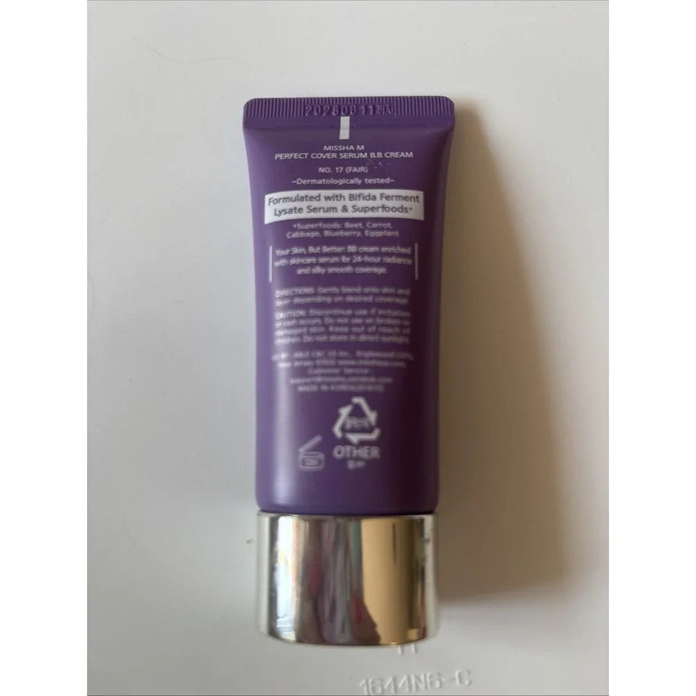 MISSHA Perfect Cover Serum BB Cream No.17 Fair Bifida 1.18 fl oz